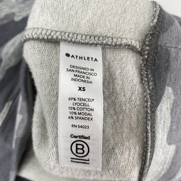 Athleta Balance Pullover Nirvana Sweatshirt In Camo Lux Dark Grey Size Large - Picture 6 of 6